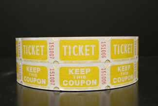 Yellow Easy Read Raffle Tickets  Raffles, tickets, rolls, 50/50